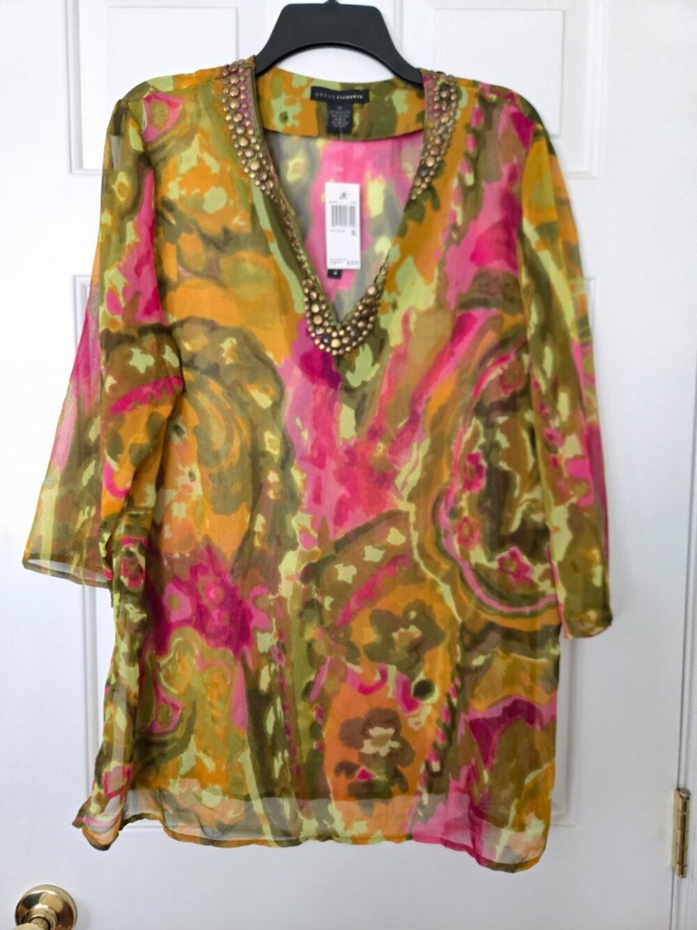 NWT Grace Elements Statement Top - Stunning Sheer Tunic - XL